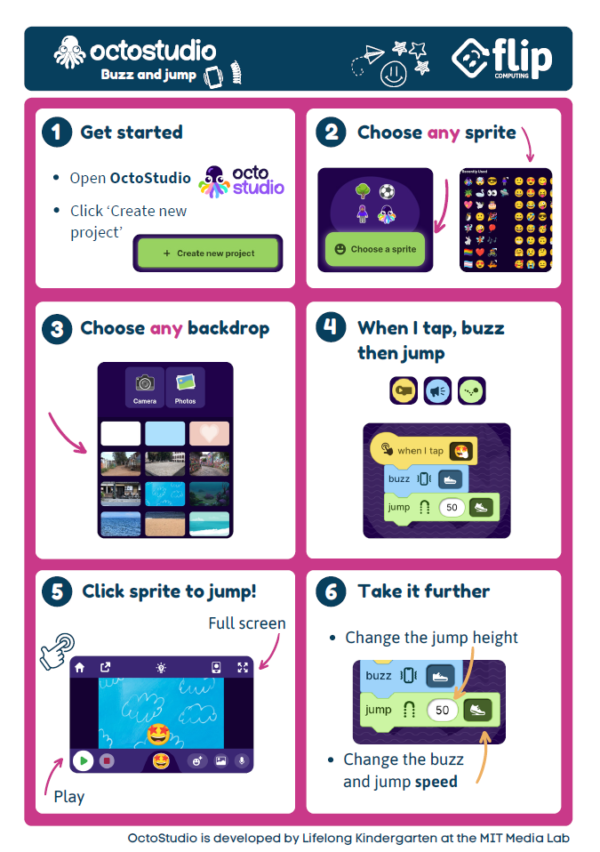 A screenshot of the Buzz and Jump worksheet