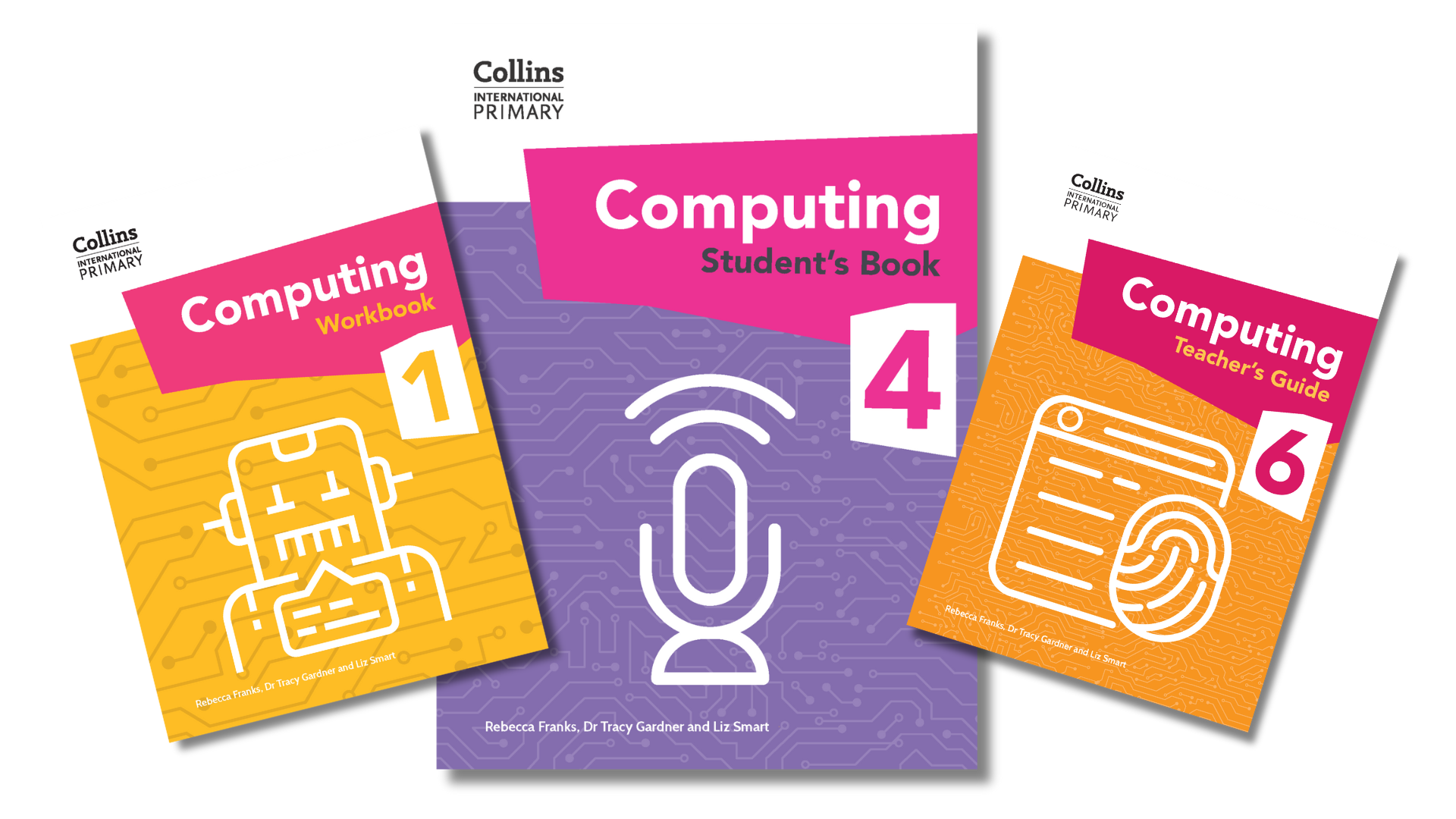 Three books from the Collins International primary computing book series.