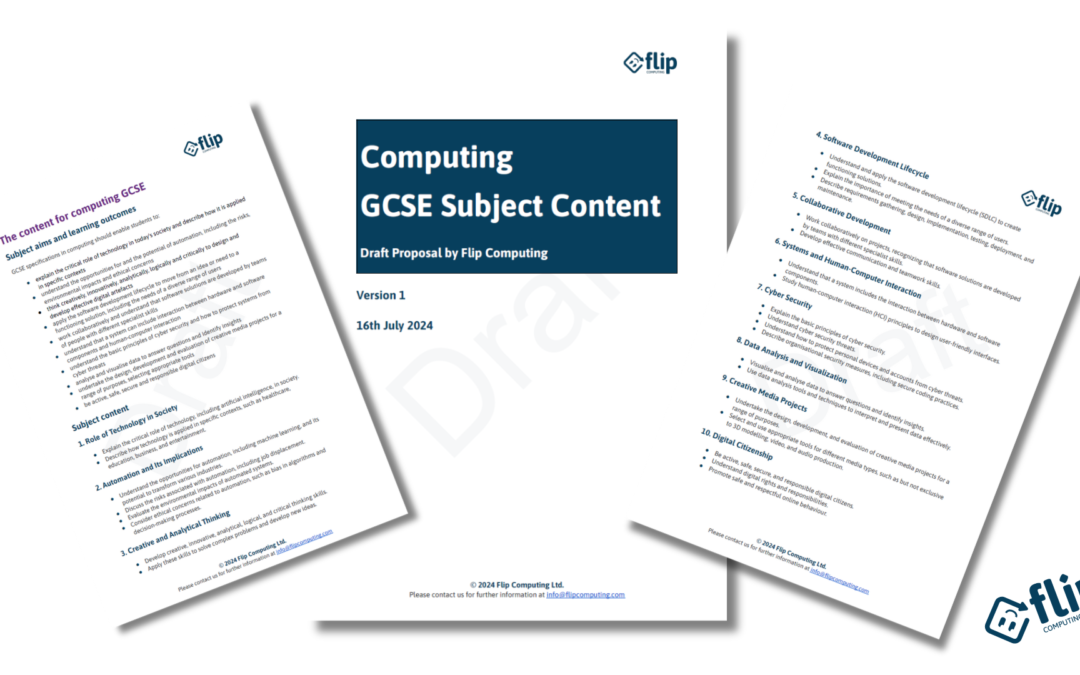 Flip Computing proposes a NEW Computing GCSE: Join the Discussion!