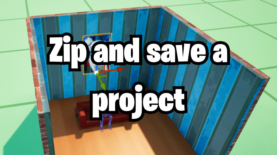 Zip and save a project